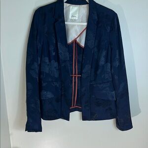 Elevenses Blue Tailored Blazer with Notched Lapel